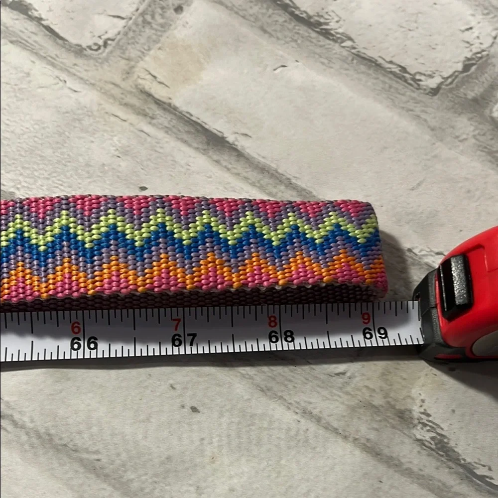 Colorful Zigzag Dog Leash chevron stitch
